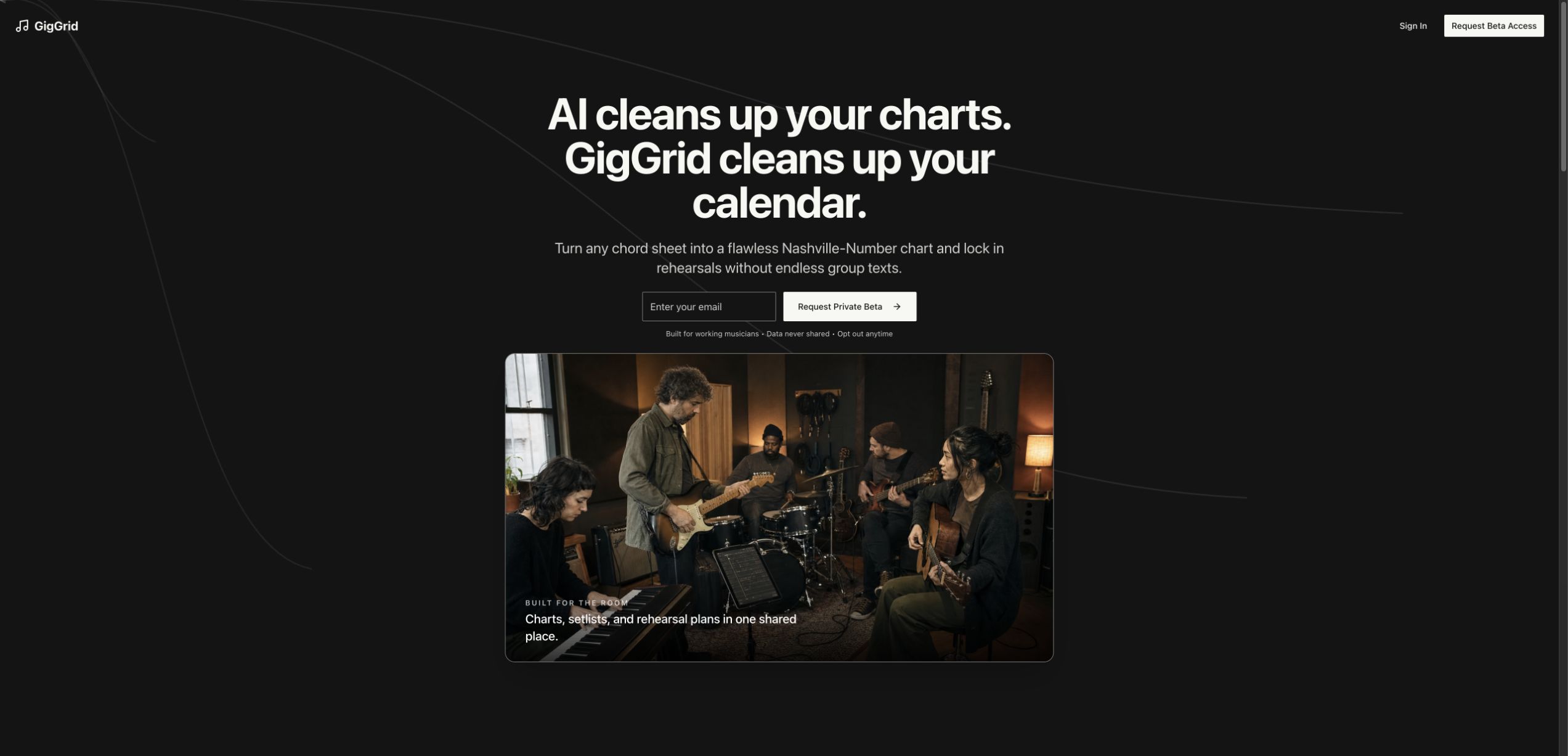 Screenshot of GigGrid